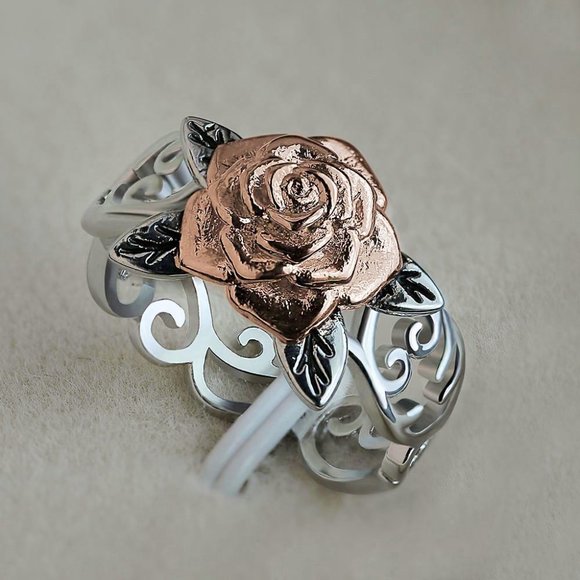 ✨ Eternity Flower Hollow Carved Fever Silver Vintage Rings for Women, EVGG1428 - Picture 3 of 6